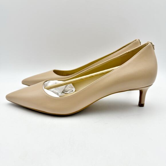 Michael Kors Womens Alina Flex Kitten Pump US 7 M Blush Beige Leather NIB - Picture 9 of 13
